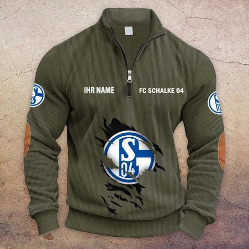 FC Schalke 04 Individueller Name Neue Version Halbzip-Pullover FC Schalke 04 Individueller Name Neue Version Halbzip-Pullover