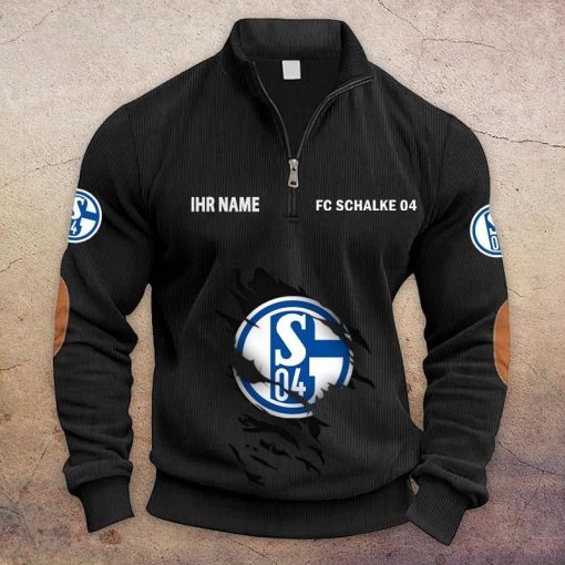 FC Schalke 04 Individueller Name Neue Version Halbzip-Pullover FC Schalke 04 Individueller Name Neue Version Halbzip-Pullover