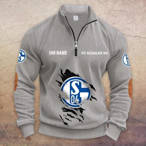 FC Schalke 04 Individueller Name Neue Version Halbzip-Pullover FC Schalke 04 Individueller Name Neue Version Halbzip-Pullover
