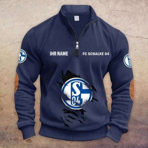 FC Schalke 04 Individueller Name Neue Version Halbzip-Pullover FC Schalke 04 Individueller Name Neue Version Halbzip-Pullover