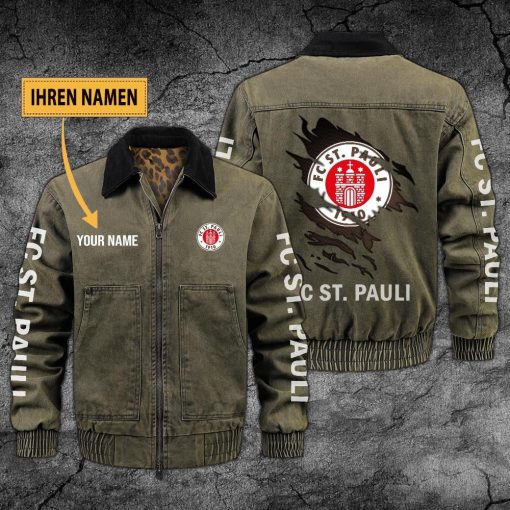 FC St. Pauli Individueller Name Neues Design Zip-Jacke FC St. Pauli Individueller Name Neues Design Zip-Jacke