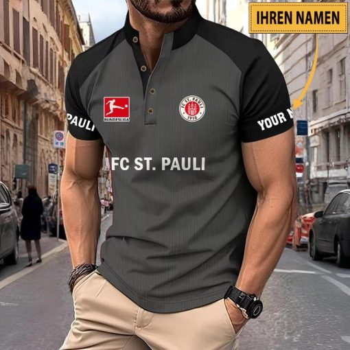 FC St. Pauli Individueller Name Neues Design Sport-Poloshirt FC St. Pauli Individueller Name Neues Design Sport-Poloshirt