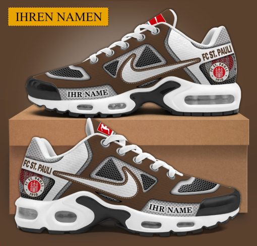 FC St. Pauli Individueller Name Neues Design BW Air Max Plus Schuhe