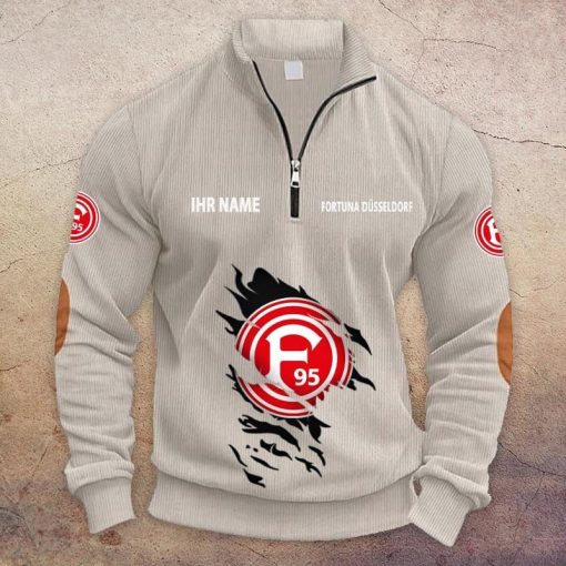 Fortuna Düsseldorf Individueller Name Neue Version Halbzip-Pullover Fortuna Düsseldorf Individueller Name Neue Version Halbzip-Pullover