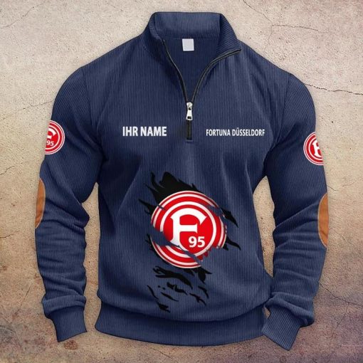 Fortuna Düsseldorf Individueller Name Neue Version Halbzip-Pullover Fortuna Düsseldorf Individueller Name Neue Version Halbzip-Pullover