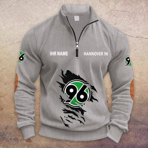 Hannover 96 Individueller Name Neue Version Halbzip-Pullover Hannover 96 Individueller Name Neue Version Halbzip-Pullover