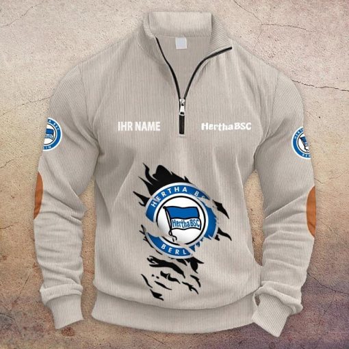 Hertha BSC Individueller Name Neue Version Halbzip-Pullover Hertha BSC Individueller Name Neue Version Halbzip-Pullover