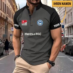 Hertha BSC Individueller Name Neues Design Sport-Poloshirt