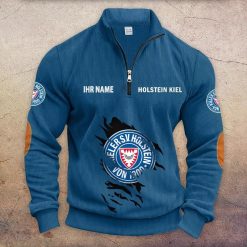 Holstein Kiel Individueller Name Neue Version Halbzip-Pullover