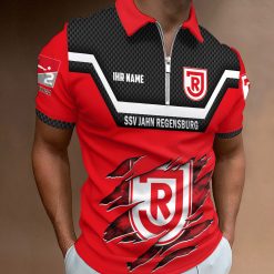 Jahn Regensburg Individueller Name Neue Version Reißverschluss Poloshirt