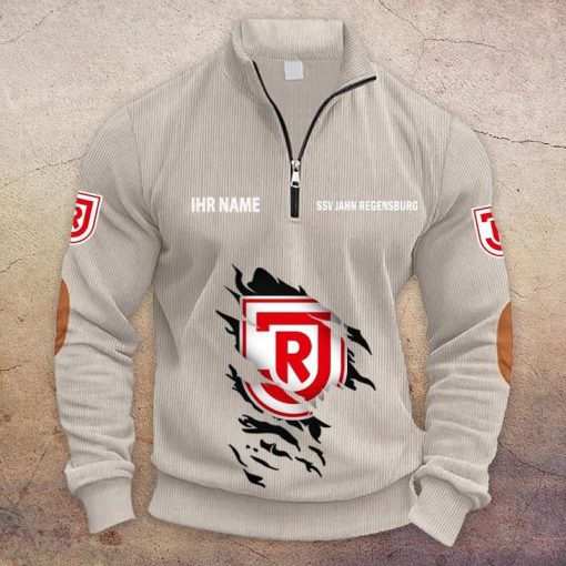 Jahn Regensburg Individueller Name Neue Version Halbzip-Pullover Jahn Regensburg Individueller Name Neue Version Halbzip-Pullover