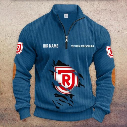 Jahn Regensburg Individueller Name Neue Version Halbzip-Pullover Jahn Regensburg Individueller Name Neue Version Halbzip-Pullover