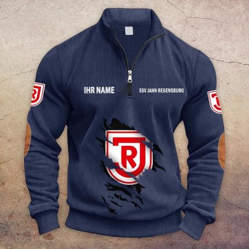 Jahn Regensburg Individueller Name Neue Version Halbzip-Pullover Jahn Regensburg Individueller Name Neue Version Halbzip-Pullover