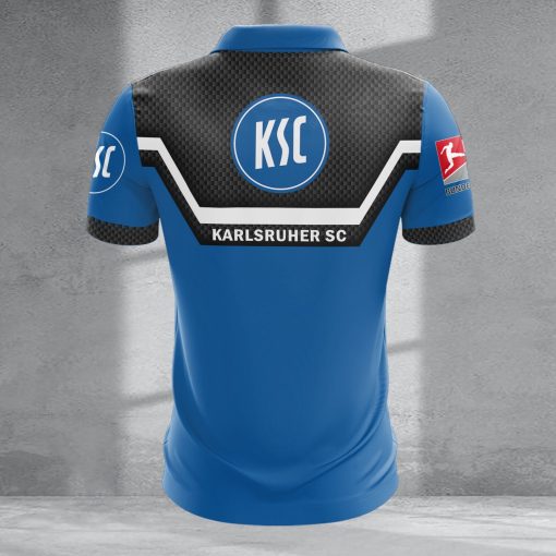 Karlsruher SC Individueller Name Neue Version Reißverschluss Poloshirt Karlsruher SC Individueller Name Neue Version Reißverschluss Poloshirt