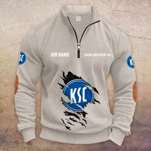 Karlsruher SC Individueller Name Neue Version Halbzip-Pullover Karlsruher SC Individueller Name Neue Version Halbzip-Pullover