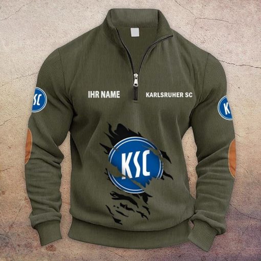 Karlsruher SC Individueller Name Neue Version Halbzip-Pullover Karlsruher SC Individueller Name Neue Version Halbzip-Pullover