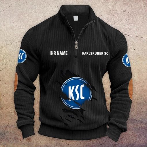 Karlsruher SC Individueller Name Neue Version Halbzip-Pullover Karlsruher SC Individueller Name Neue Version Halbzip-Pullover