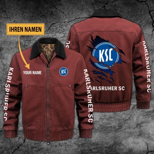 Karlsruher SC Individueller Name Neues Design Zip-Jacke Karlsruher SC Individueller Name Neues Design Zip-Jacke