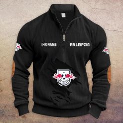 RB Leipzig Individueller Name Neue Version Halbzip-Pullover