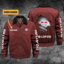 RB Leipzig Individueller Name Neues Design Zip-Jacke