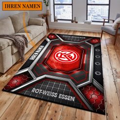 Rot-Weiss Essen Individueller Name Neues Design Bodenteppich