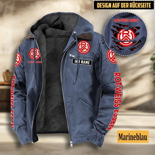 Rot-Weiss Essen Individueller Name Sonderausgabe Flanell-Hoodie Rot-Weiss Essen Individueller Name Sonderausgabe Flanell-Hoodie