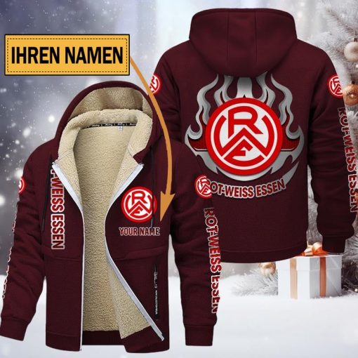 Rot-Weiss Essen Individueller Name Neuer Stil Reißverschlussjacke Rot-Weiss Essen Individueller Name Neuer Stil Reißverschlussjacke