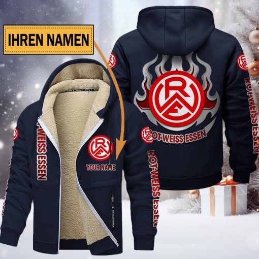 Rot-Weiss Essen Individueller Name Neuer Stil Reißverschlussjacke Rot-Weiss Essen Individueller Name Neuer Stil Reißverschlussjacke