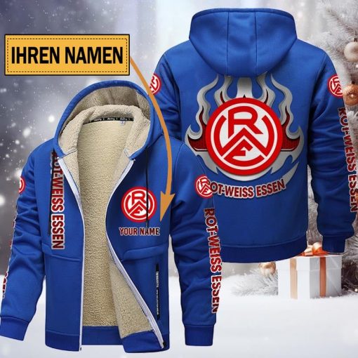 Rot-Weiss Essen Individueller Name Neuer Stil Reißverschlussjacke Rot-Weiss Essen Individueller Name Neuer Stil Reißverschlussjacke