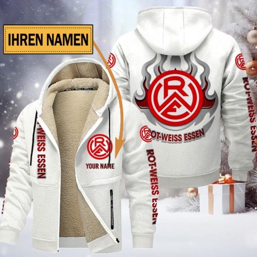 Rot-Weiss Essen Individueller Name Neuer Stil Reißverschlussjacke Rot-Weiss Essen Individueller Name Neuer Stil Reißverschlussjacke
