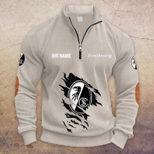 SC Freiburg Individueller Name Neue Version Halbzip-Pullover SC Freiburg Individueller Name Neue Version Halbzip-Pullover