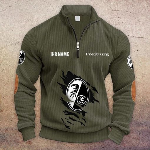 SC Freiburg Individueller Name Neue Version Halbzip-Pullover SC Freiburg Individueller Name Neue Version Halbzip-Pullover