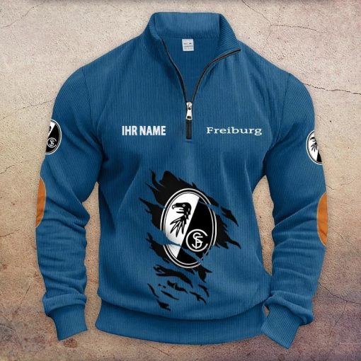 SC Freiburg Individueller Name Neue Version Halbzip-Pullover SC Freiburg Individueller Name Neue Version Halbzip-Pullover