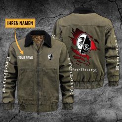 SC Freiburg Individueller Name Neues Design Zip-Jacke