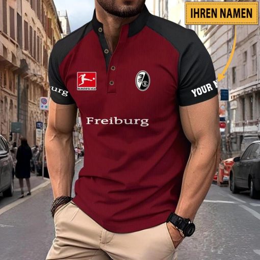 SC Freiburg Individueller Name Neues Design Sport-Poloshirt SC Freiburg Individueller Name Neues Design Sport-Poloshirt