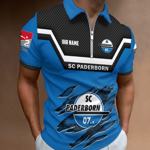 SC Paderborn 07 Individueller Name Neue Version Reißverschluss Poloshirt