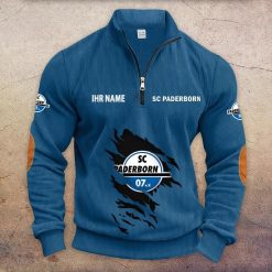 SC Paderborn 07 Individueller Name Neue Version Halbzip-Pullover