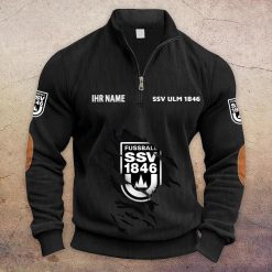 SSV Ulm 1846 Individueller Name Neue Version Halbzip-Pullover