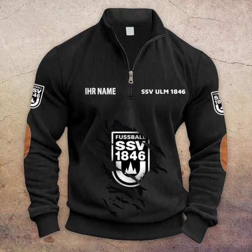 SSV Ulm 1846 Individueller Name Neue Version Halbzip-Pullover