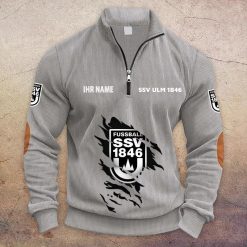SSV Ulm 1846 Individueller Name Neue Version Halbzip-Pullover