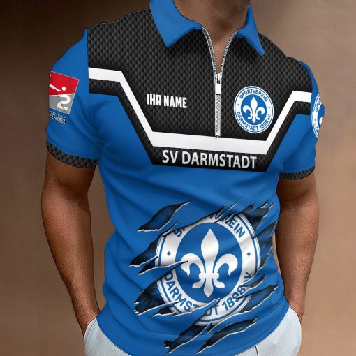 SV Darmstadt 98 Individueller Name Neue Version Reißverschluss Poloshirt