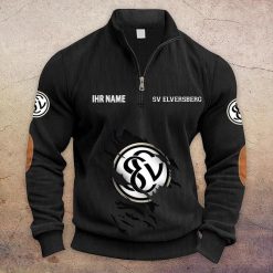 SV Elversberg Individueller Name Neue Version Halbzip-Pullover