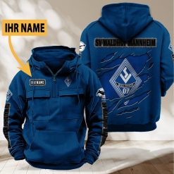 SV Waldhof Mannheim 07 Individueller Name Neue Edition Halb-Zip-Hoodie