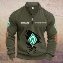 SV Werder Bremen Individueller Name Neue Version Halbzip-Pullover