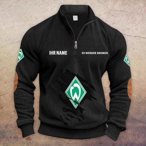 SV Werder Bremen Individueller Name Neue Version Halbzip-Pullover SV Werder Bremen Individueller Name Neue Version Halbzip-Pullover