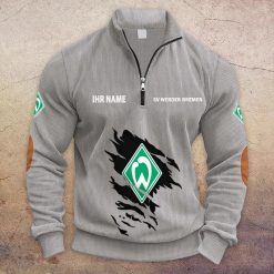 SV Werder Bremen Individueller Name Neue Version Halbzip-Pullover