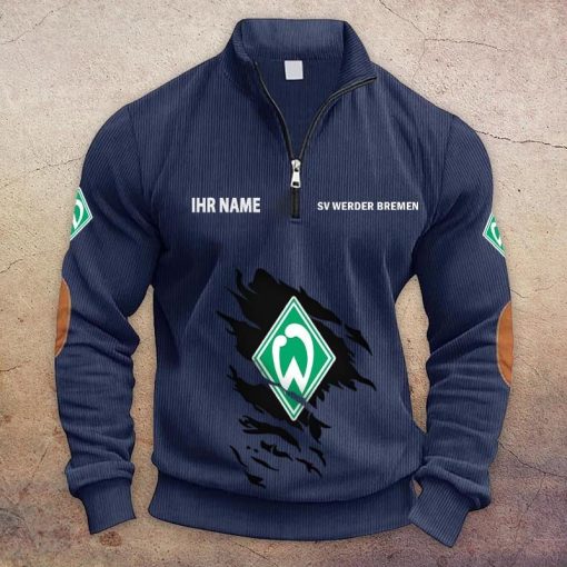 SV Werder Bremen Individueller Name Neue Version Halbzip-Pullover SV Werder Bremen Individueller Name Neue Version Halbzip-Pullover