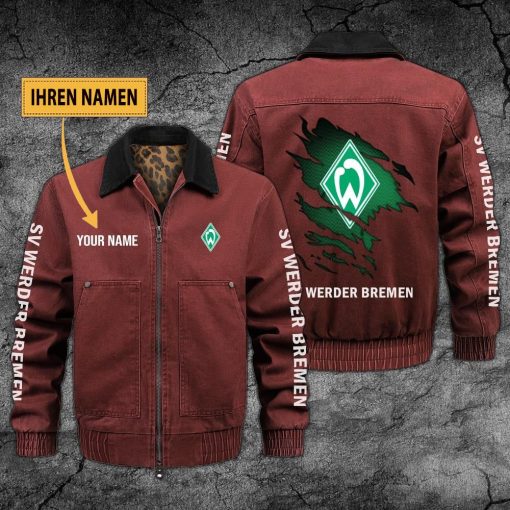 SV Werder Bremen Individueller Name Neues Design Zip-Jacke SV Werder Bremen Individueller Name Neues Design Zip-Jacke