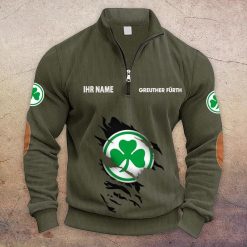 SpVgg Greuther Fürth Individueller Name Neue Version Halbzip-Pullover