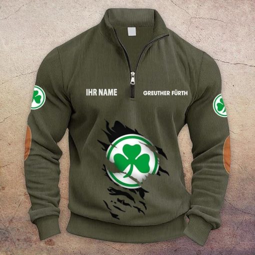 SpVgg Greuther Fürth Individueller Name Neue Version Halbzip-Pullover